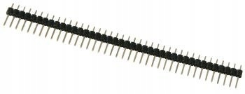 Goldpin czarny 1x40 szpil. prosty, raster 2.54mm