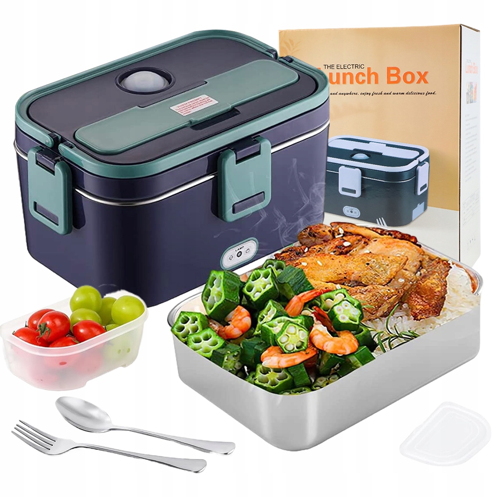 60W Elektrický Vyhřívaný Obědový Box Do Auta A Kanceláře S Rukojetí 1.8 L