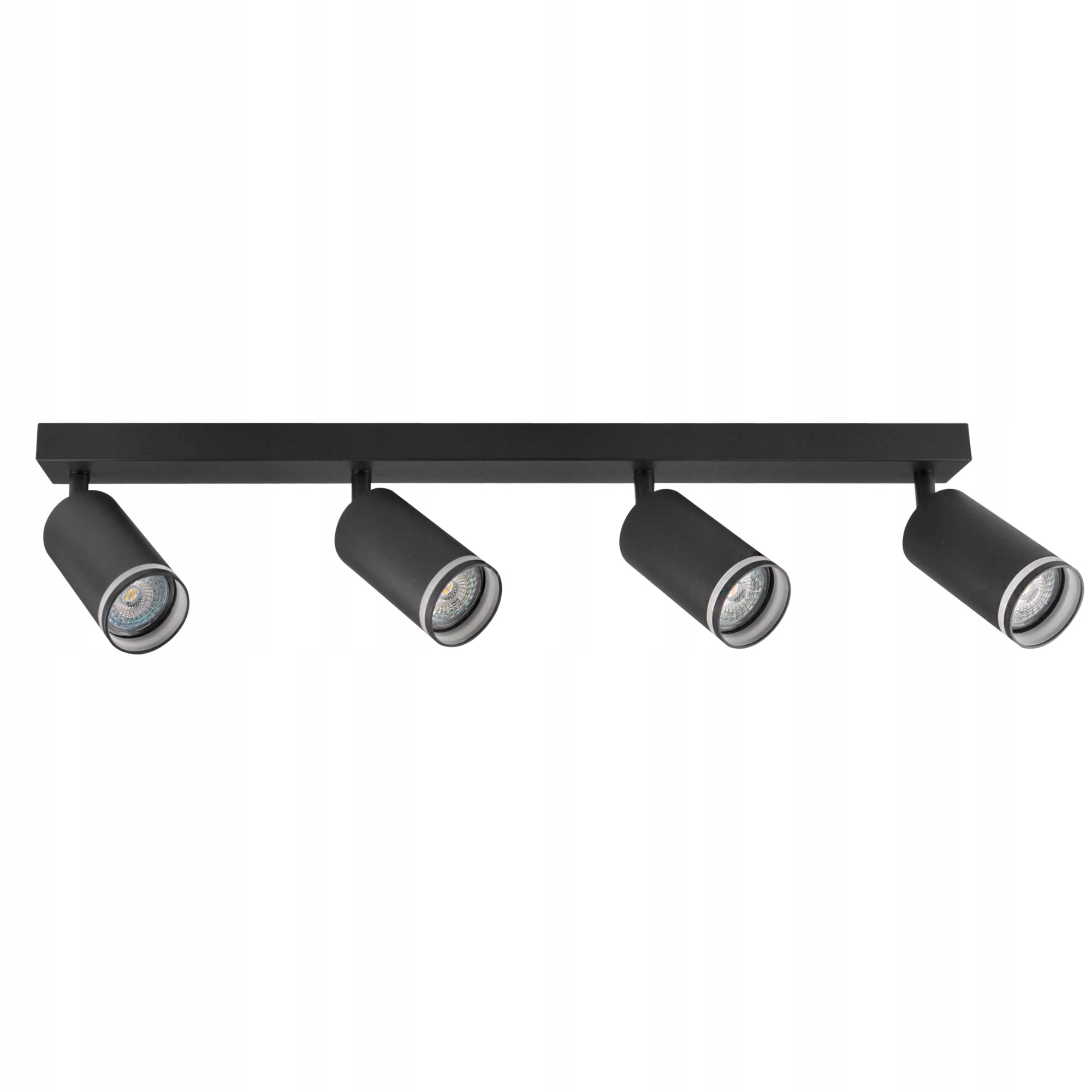 Stropní svítidlo 4 nastavitelné reflektory černá moderní 60 cm Polux