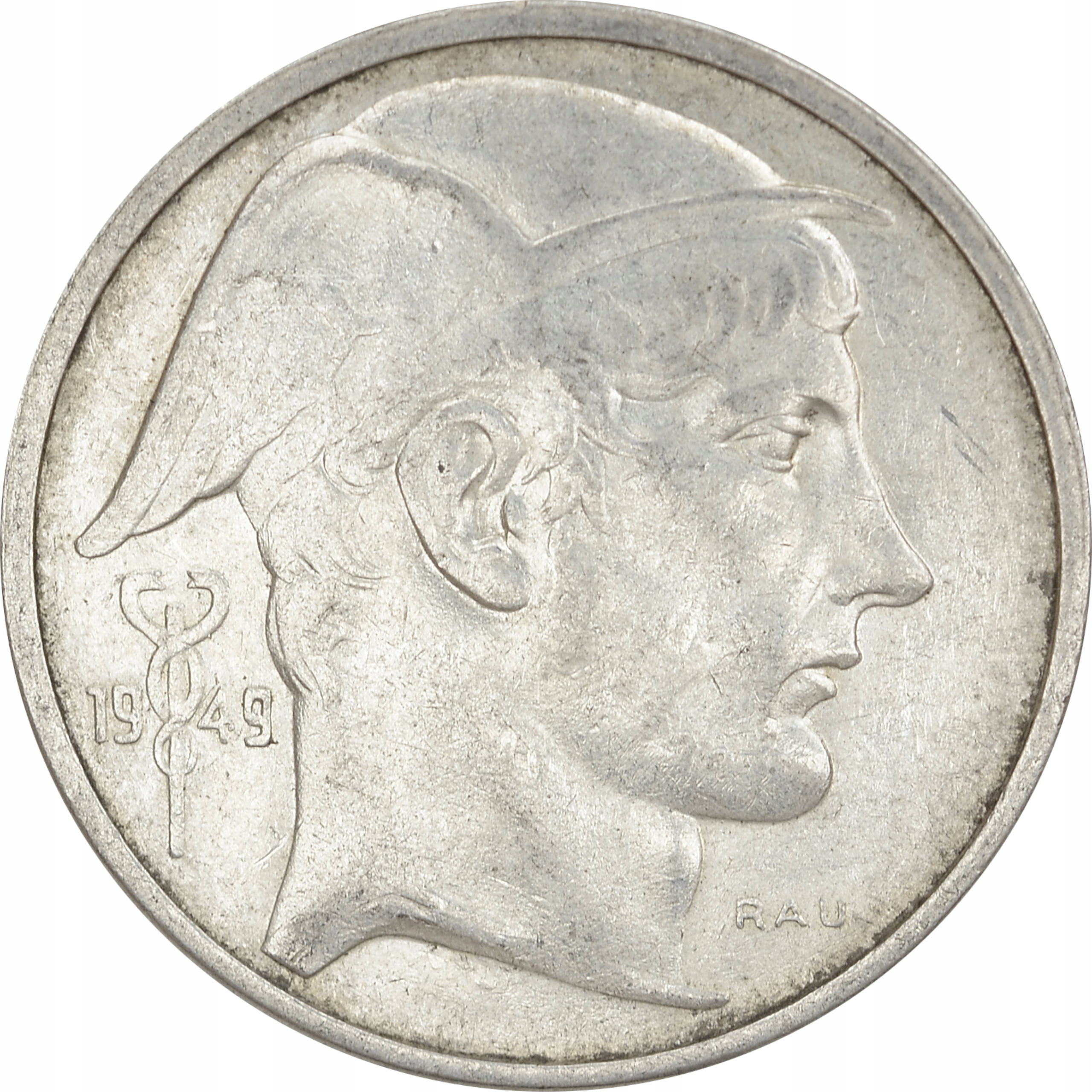 14.BELGIA, LEOPOLD III, 50 FRANKÓW 1949 - QUE