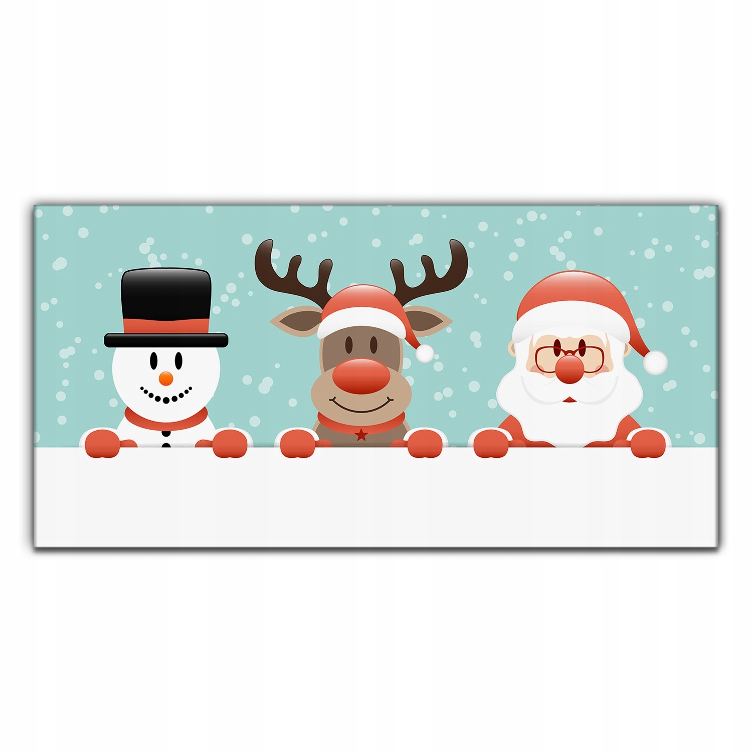 

Obraz na płótnie Bożonarodzeniowy bałwan 140x70 cm