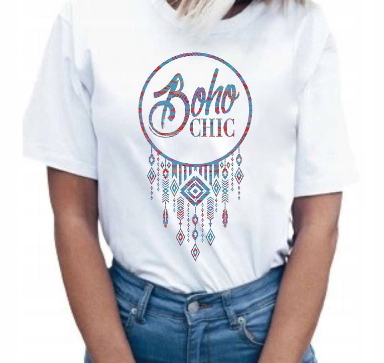 

Koszulka damska Boho Oversize bawełniana L