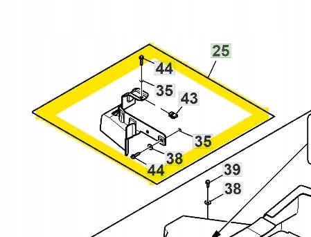 Kryt, ochranný kryt žacieho ústrojenstva Jd X380 X584 X590 (AM147589)