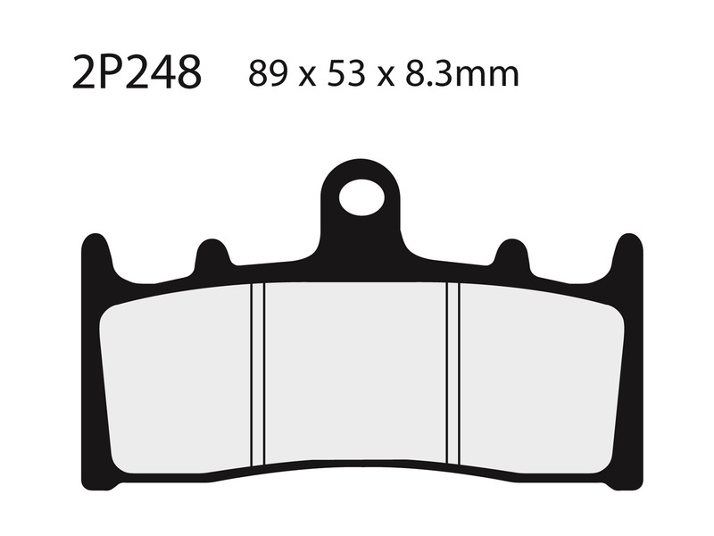 Polometalické brzdové destičky Nissin Street 2P-248NS 2P-248NS