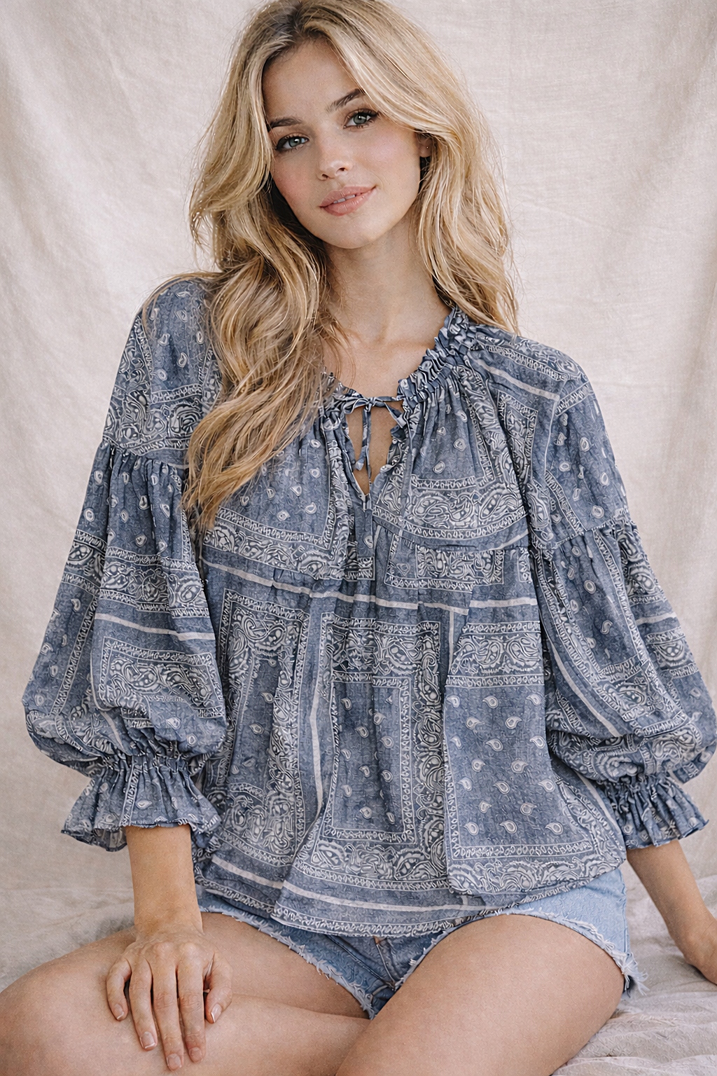 dámská halenka H Trend italská boho viskóza tencel volná lehká oversize