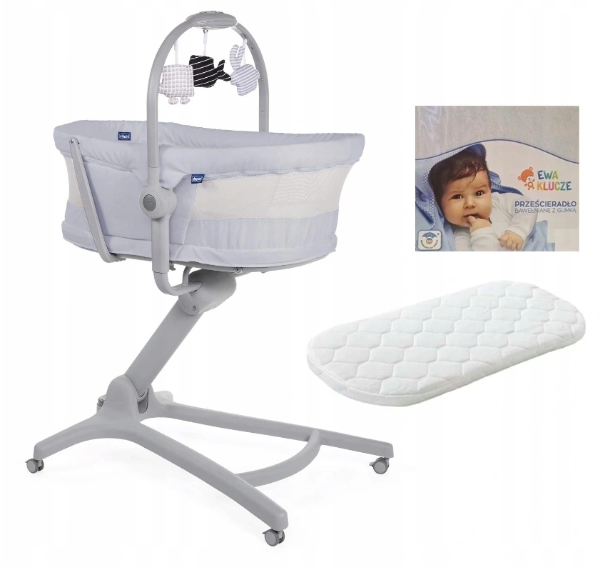 

Chicco Baby Hug Air+materac kokosowy+prześcieradło
