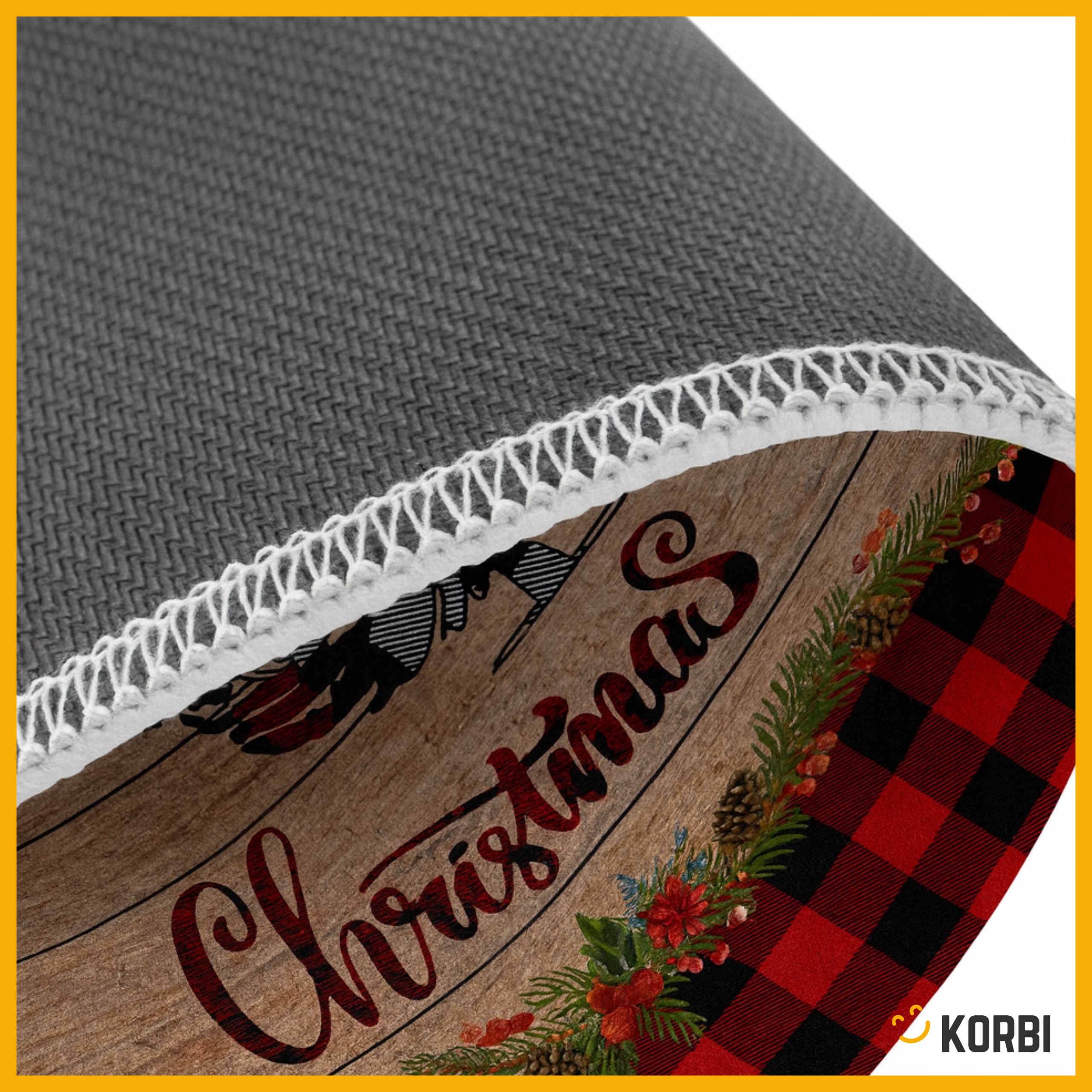 WYCIERACZKA ŚWIĄTECZNA POD DRZWI WEJŚCIOWA WEWNĘTRZNA MATA OZDOBNA 40X60CM Długość 60 cm