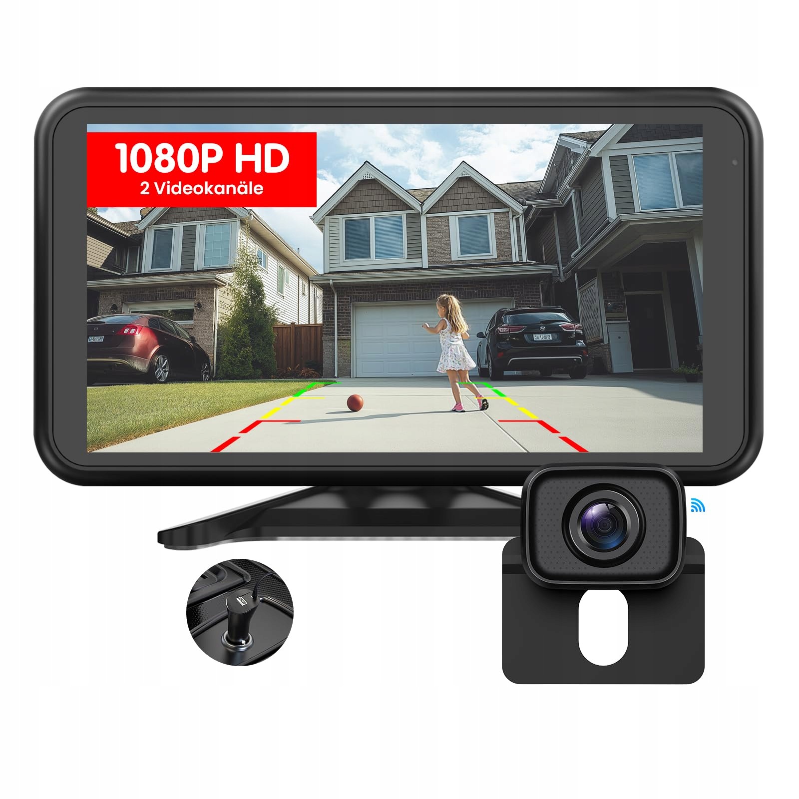 Foxpark bezdrôtová cúvacia kamera 4,8" 1080P, vodotesnosť IP69K