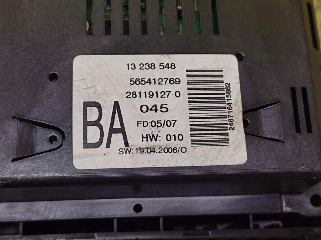 OPEL ZAFIRA B display 13238548