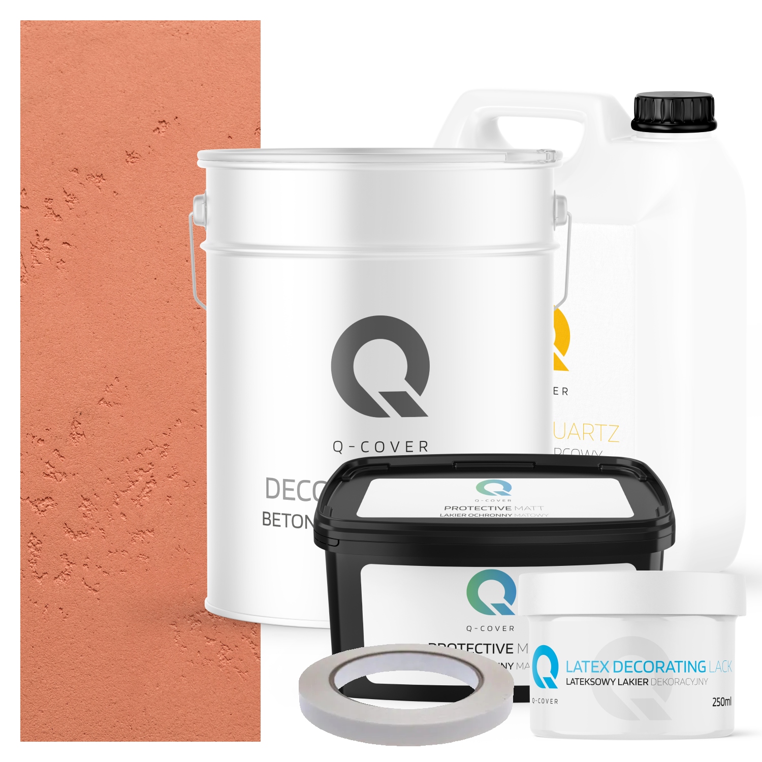 Vnější Architektonický Beton Set Pudrová Růžová F315 19 kg Komplet 10 m2