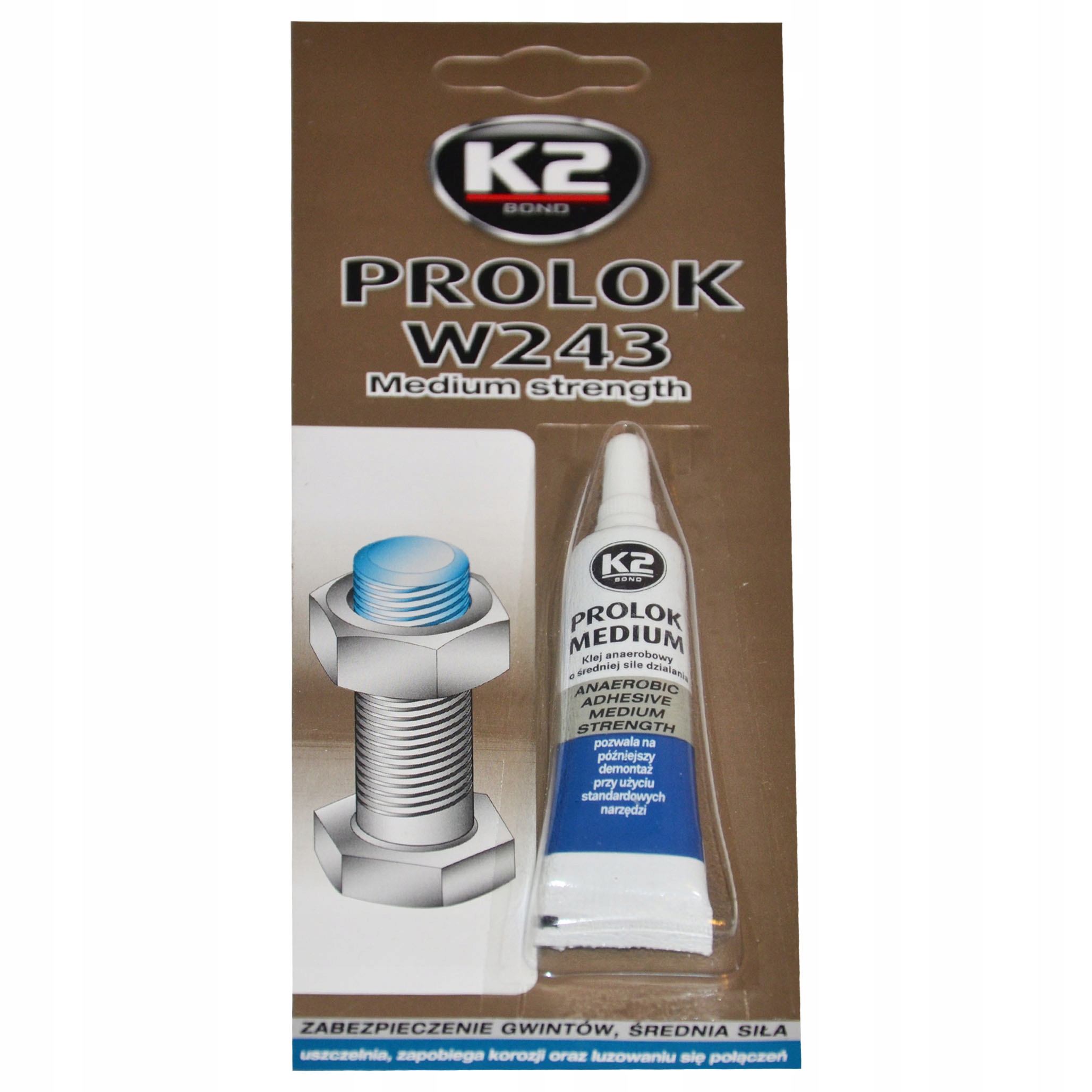 

K2 Prolok Medium Klej Do Gwintów 6ML Niebieski