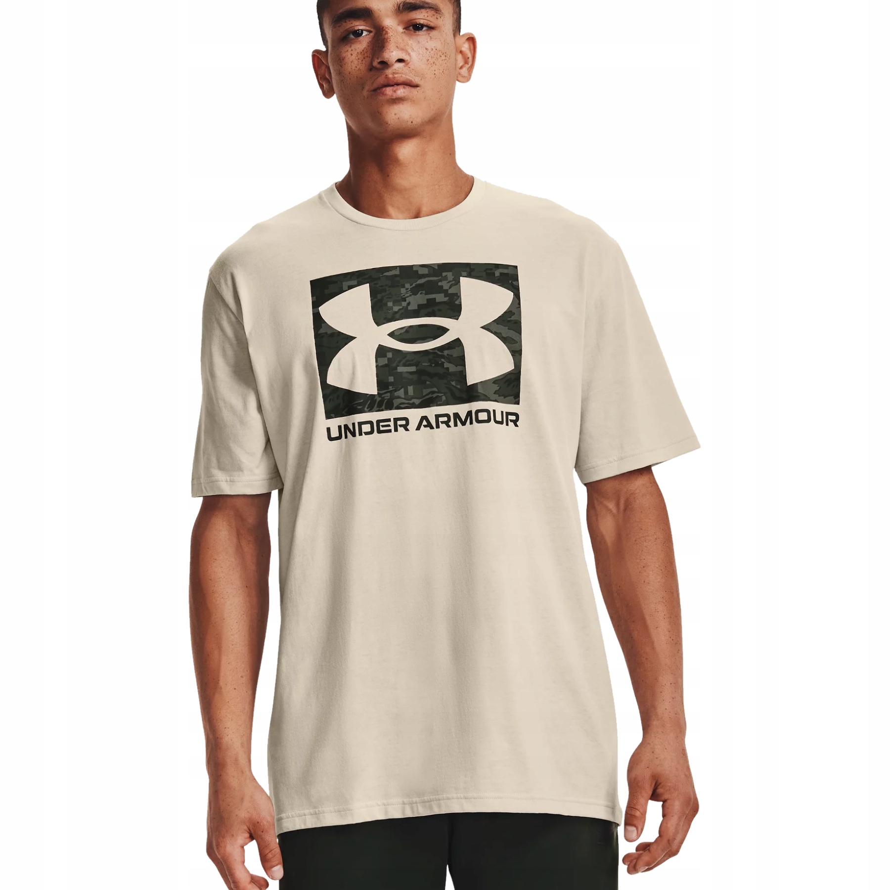 

Koszulka Męska Under Armour Moro Boxed Beżowa XL