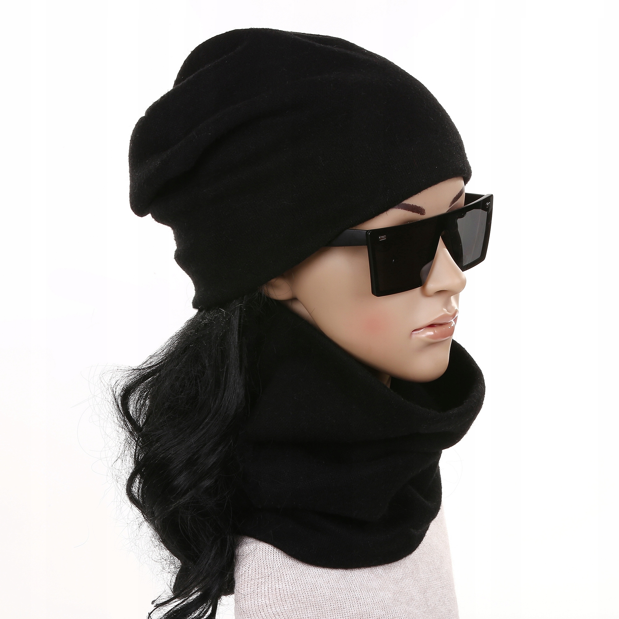 MAJKA KOMPLET DAMSKI CZAPKA BEANIE + KOMIN TUBA Model AV018