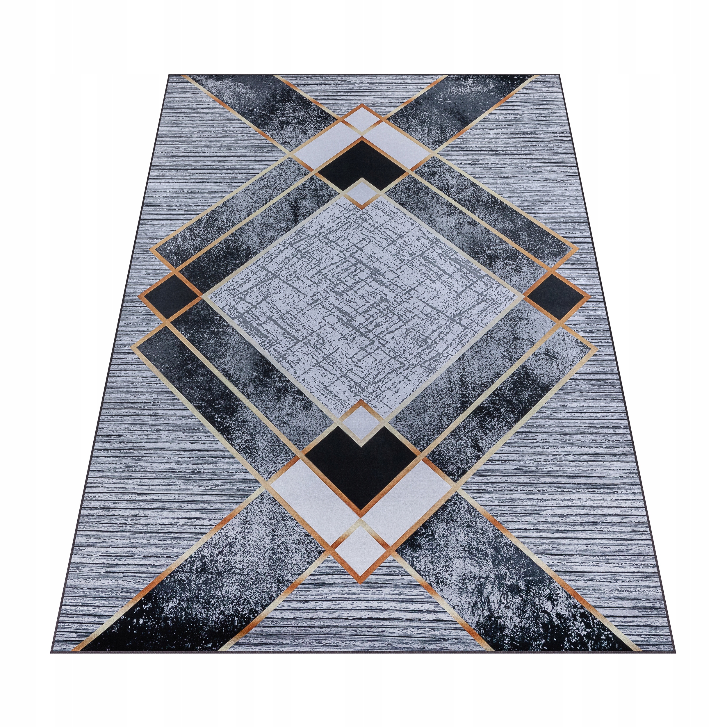 Koberec Do Obývacího Pokoje 160x220 CM Šedý Moderní Geometrický Vzor