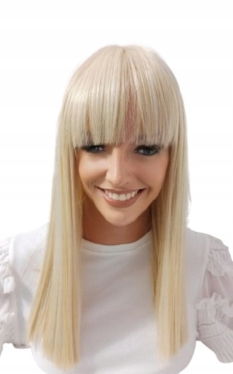 Dlouhá paruka s ofinou Emma, světlá blond barva, Nesijský salon paruk