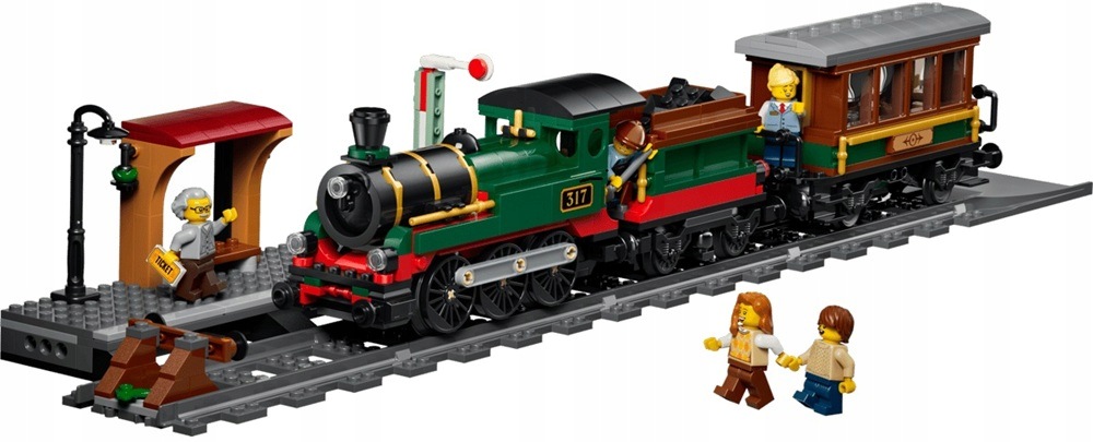 stavebnice Lego City Retro vlak s parní lokomotivou 575 dílků 60511