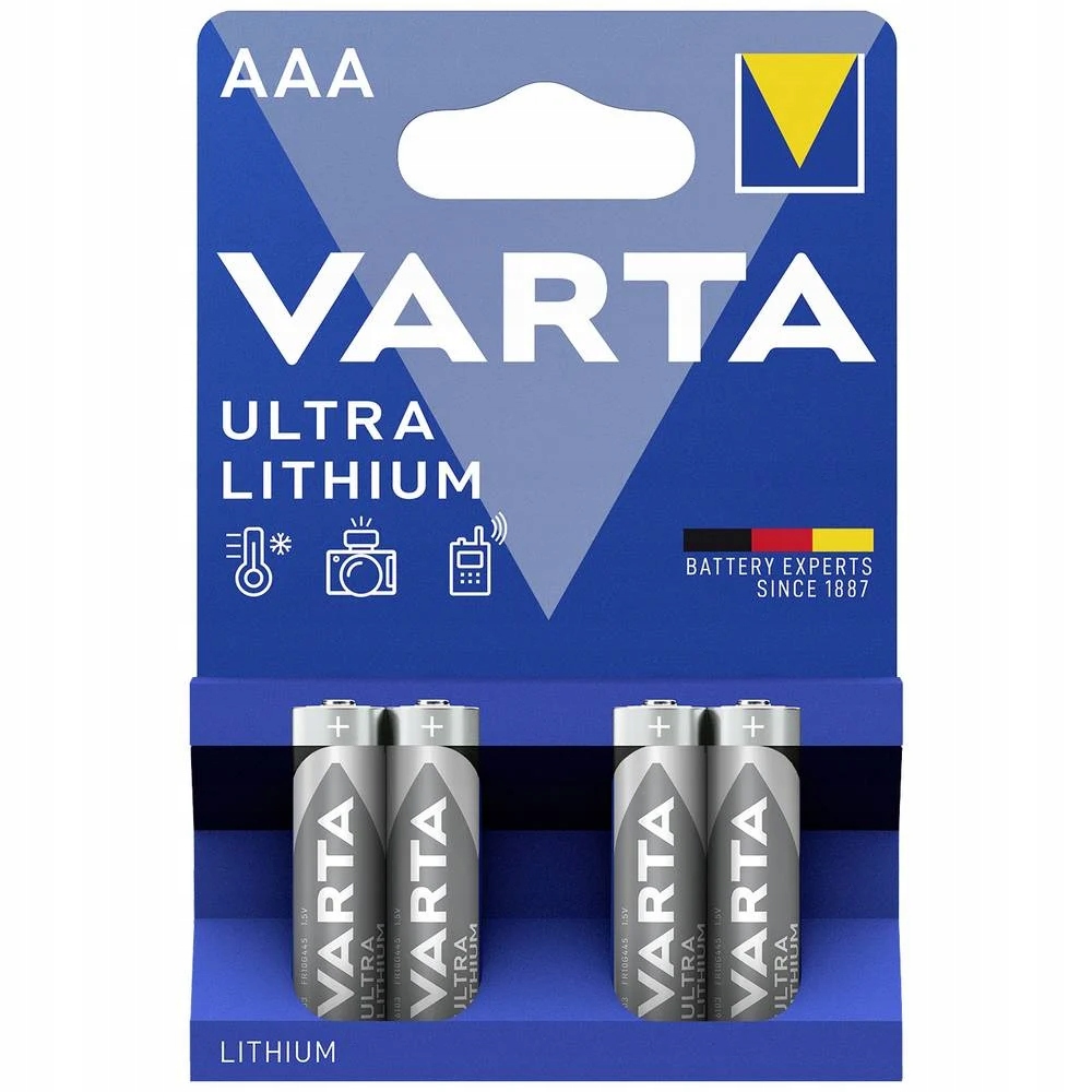 

4x Bateria litowa Varta Ultra Lithium Aaa R03 1,5V