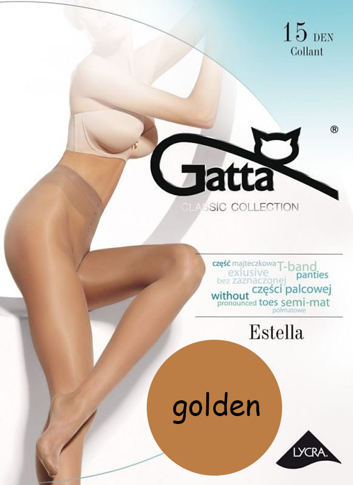 

Gatta rajstopy Estella 15 den Lycra golden 4 L