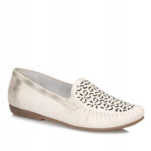 Pohodlné dámské mokasíny L6350-60 béžové vel.