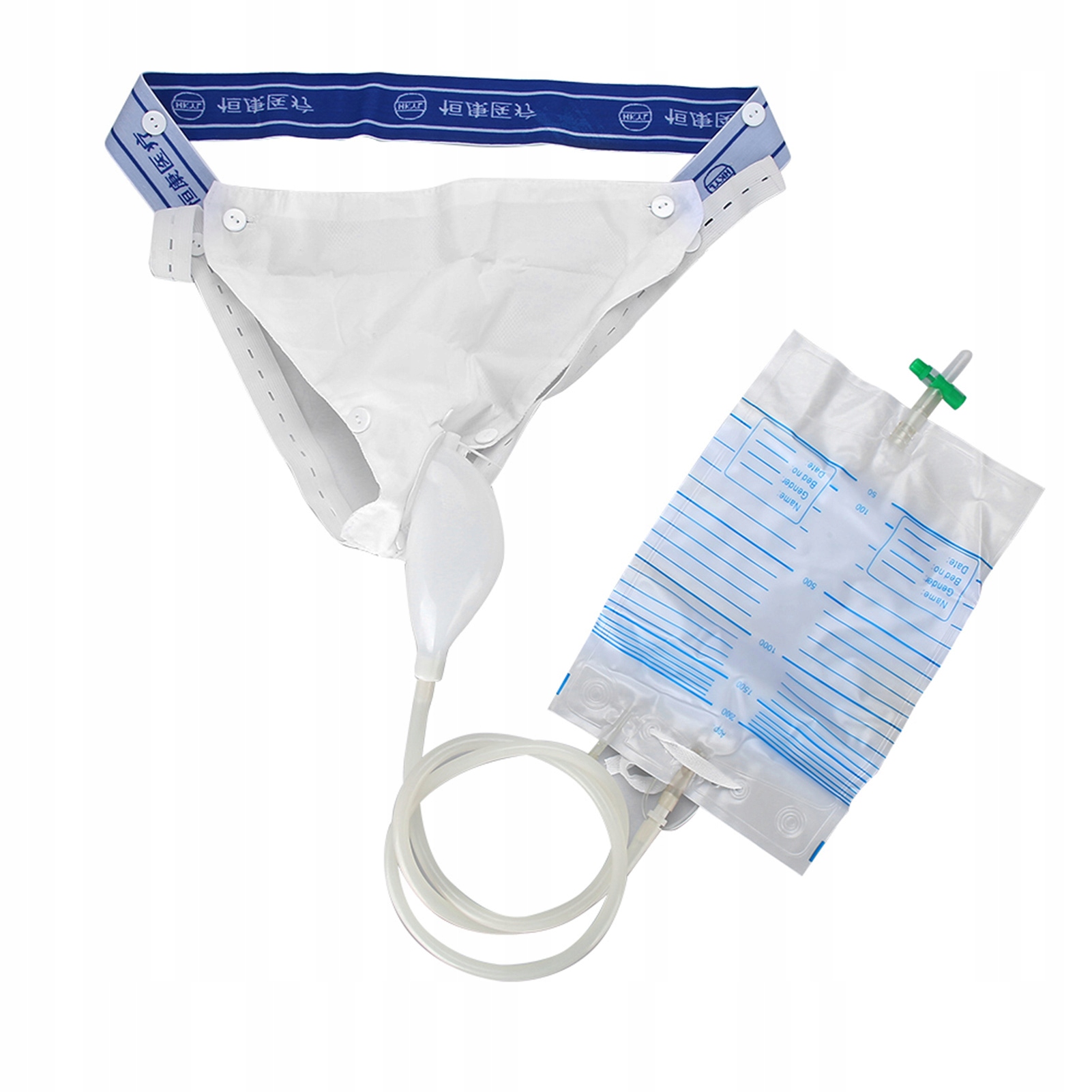 SILIKONOWY KOLEKTOR MOCZU TYP MĘŻCZYZNA+2xtorby