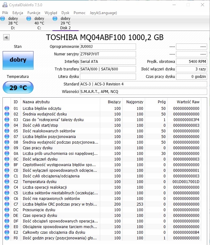 TOSHIBA 1TB Do SONY PS4 + PenDrive 16GB + system Kod producenta MQ04ABF100