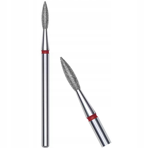 STALEKS FREZ DIAMENTOWY DO PAZNOKCI PŁOMIEŃ CZERWONY 2,1MM/8MM FA10R021/8