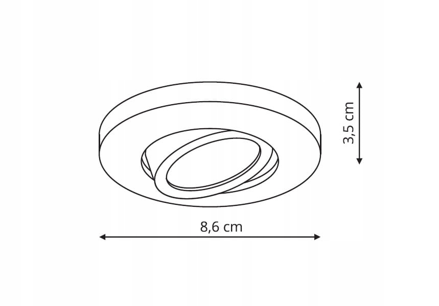 Lagos oprawa do zabudowy kierunkowa GU10 czarna Zasilanie sieciowe