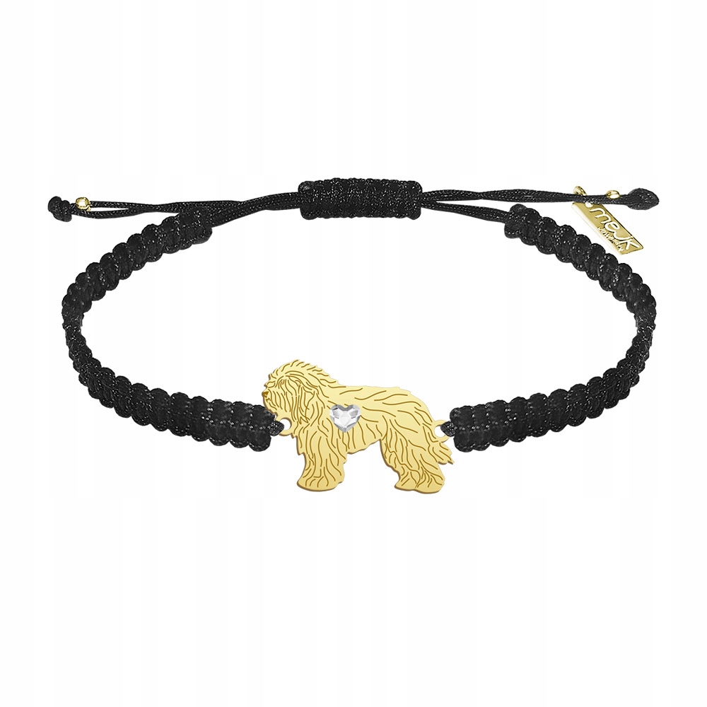 Zlatý náramek se psem Odis 925 Šperky pro ženy Makramé Gravírování