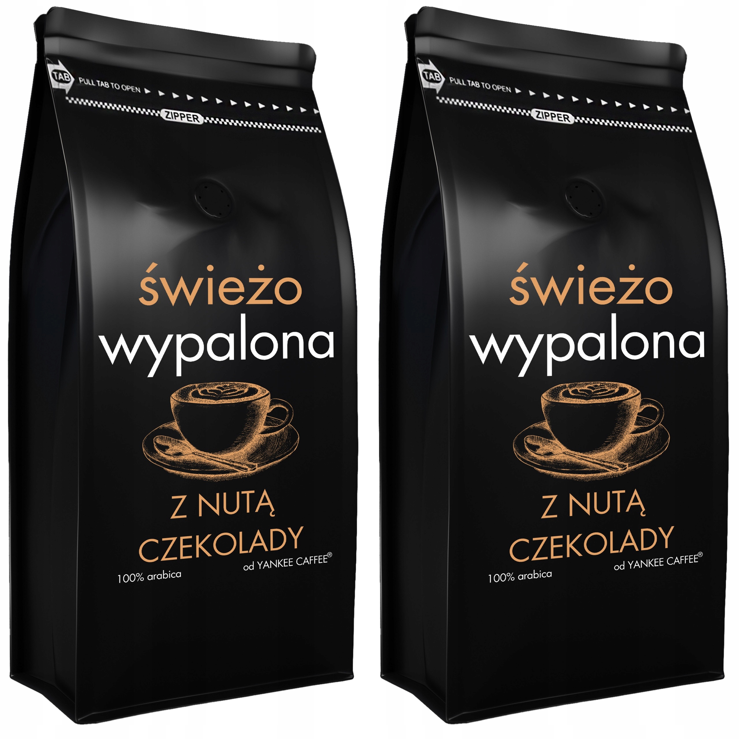 Levně Káva zrnková 2 kg Čerstvě Pražená 100% Arabica s příchutí Čokoláda (2x1 kg)