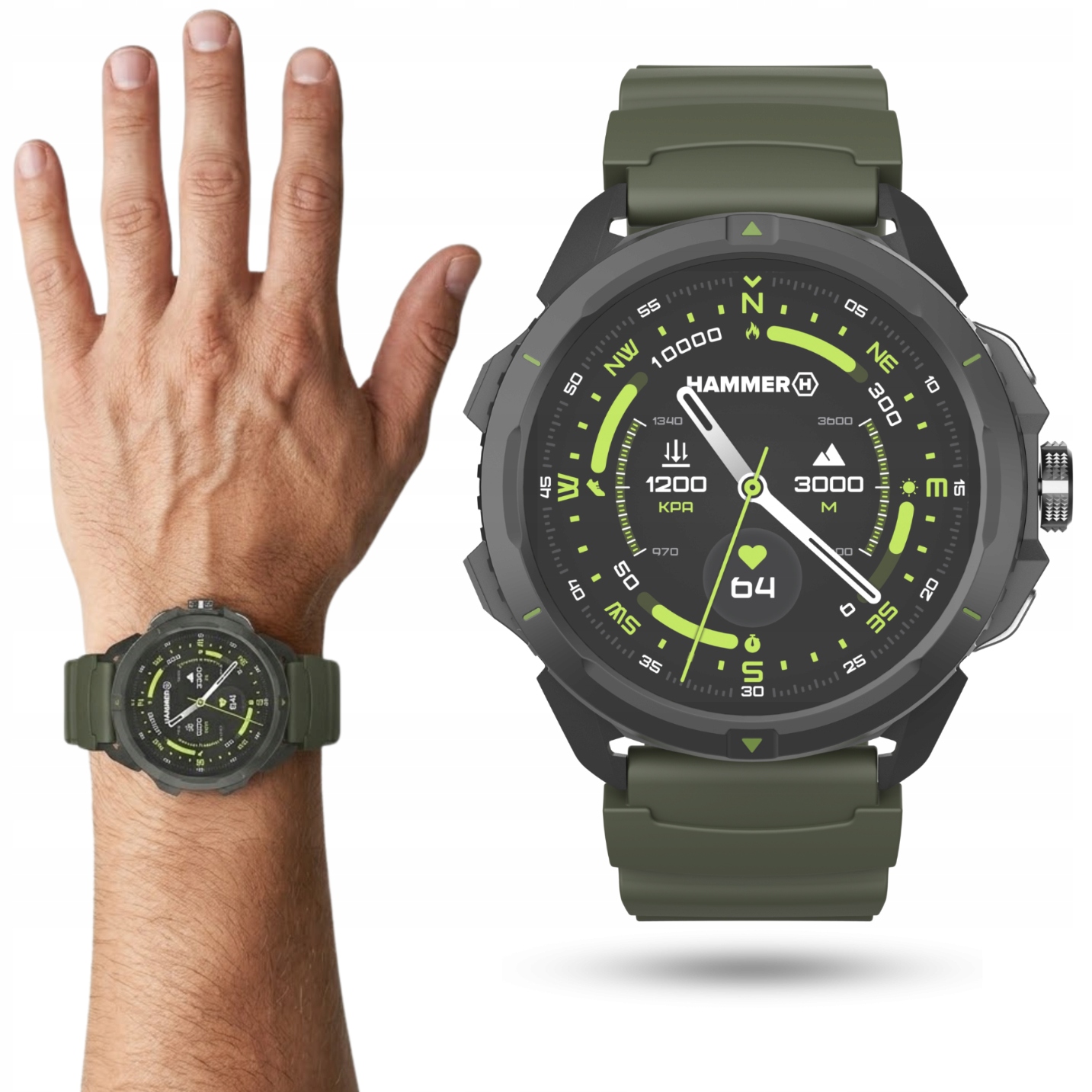 Smartwatch Hammer Watch 2 Military Edition Zegarek Na Rękę Odporny