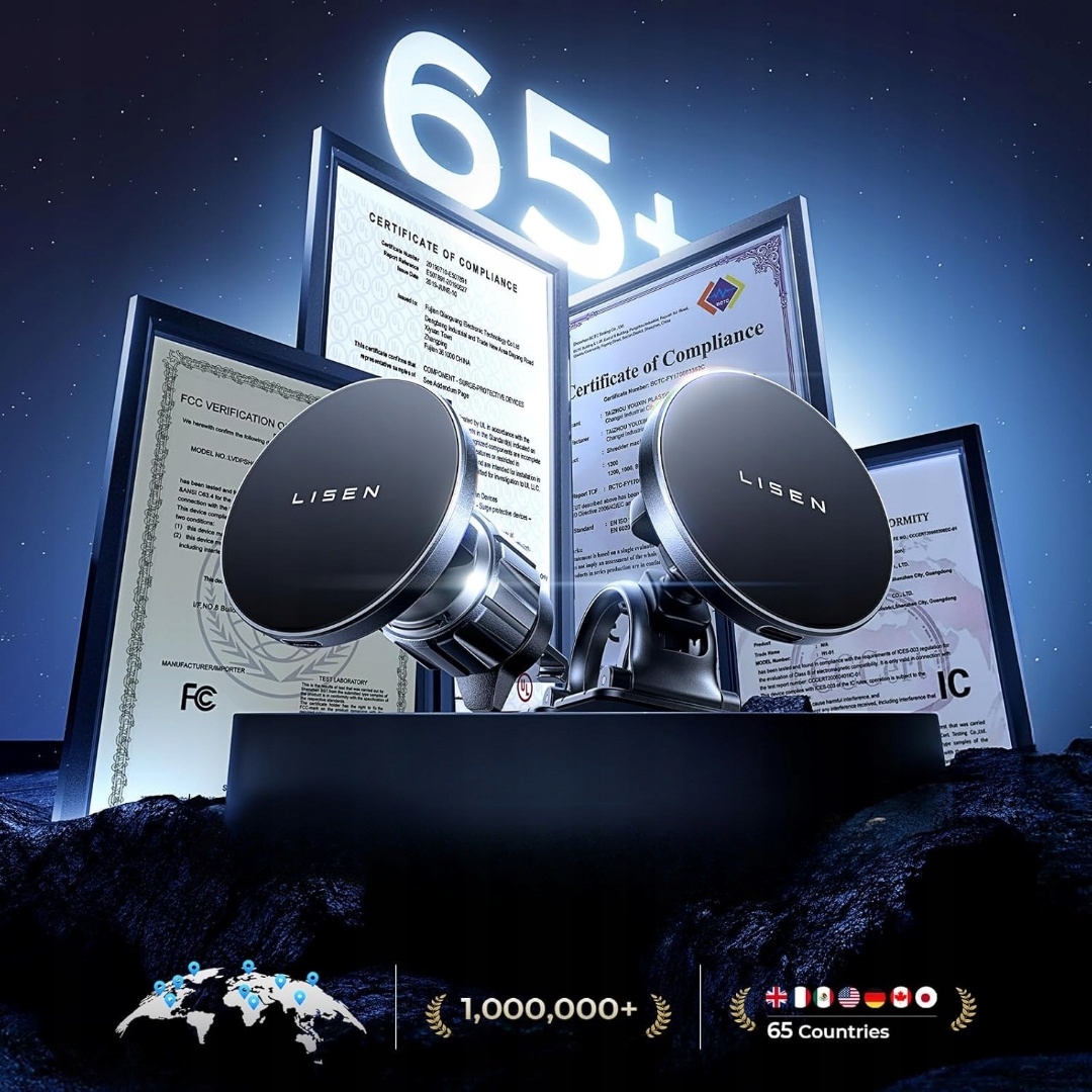 Lisen Magsafe Držák do auta 15W Rychlé nabíjení pro iPhone 16 15 14