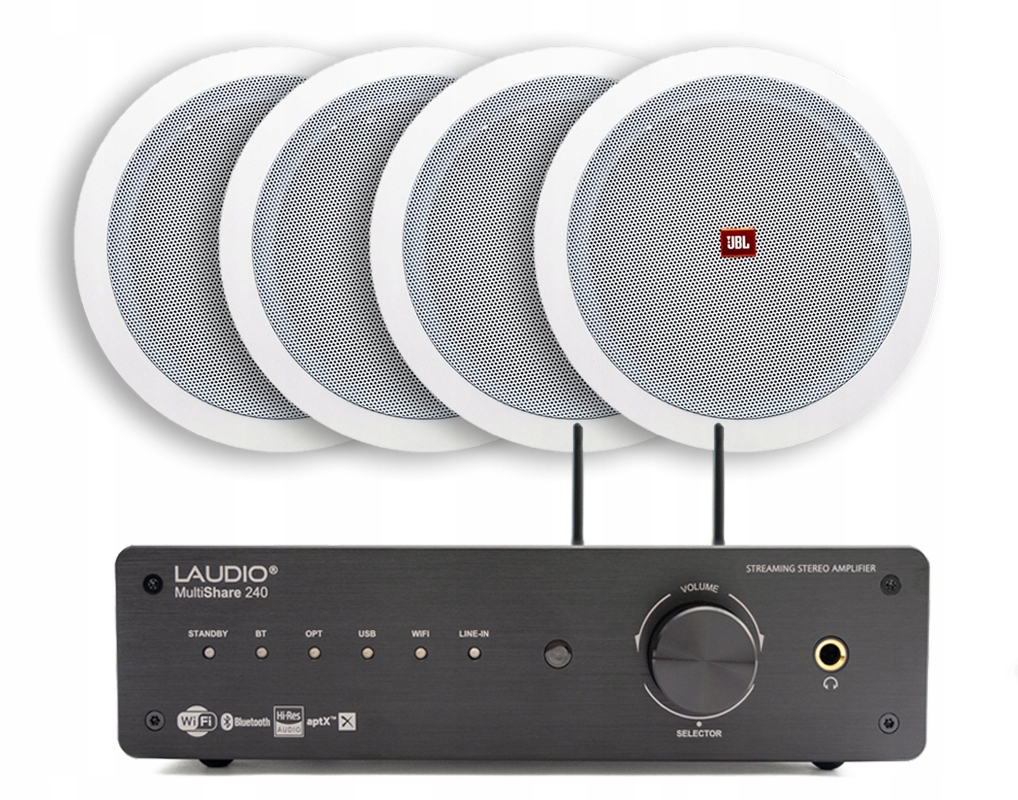 Amplituner Laudio Multishare 240 4 stropní reproduktory Jbl