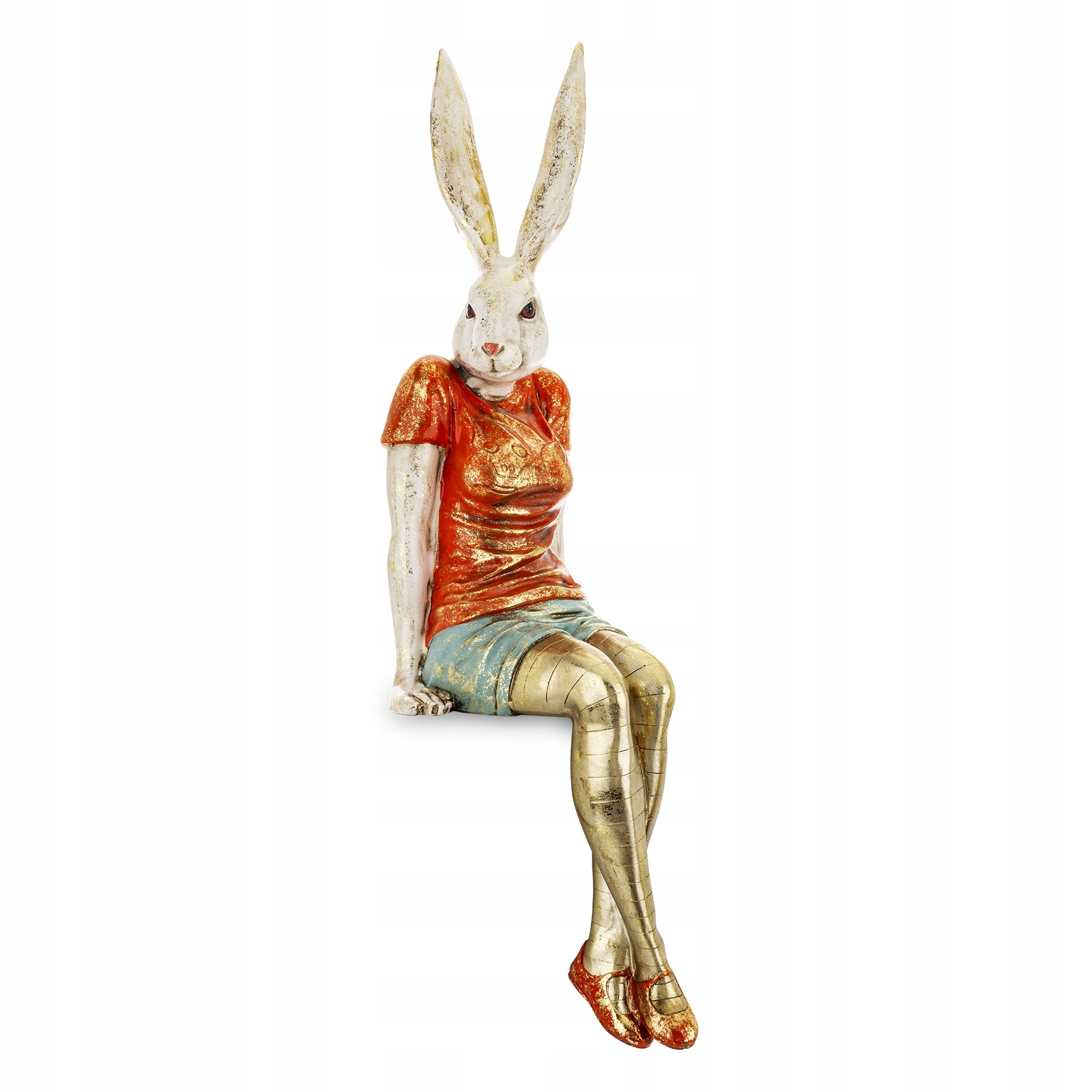 Figurka Pierrot Králik Veľká noc Pozlátený Dekorácia Darček