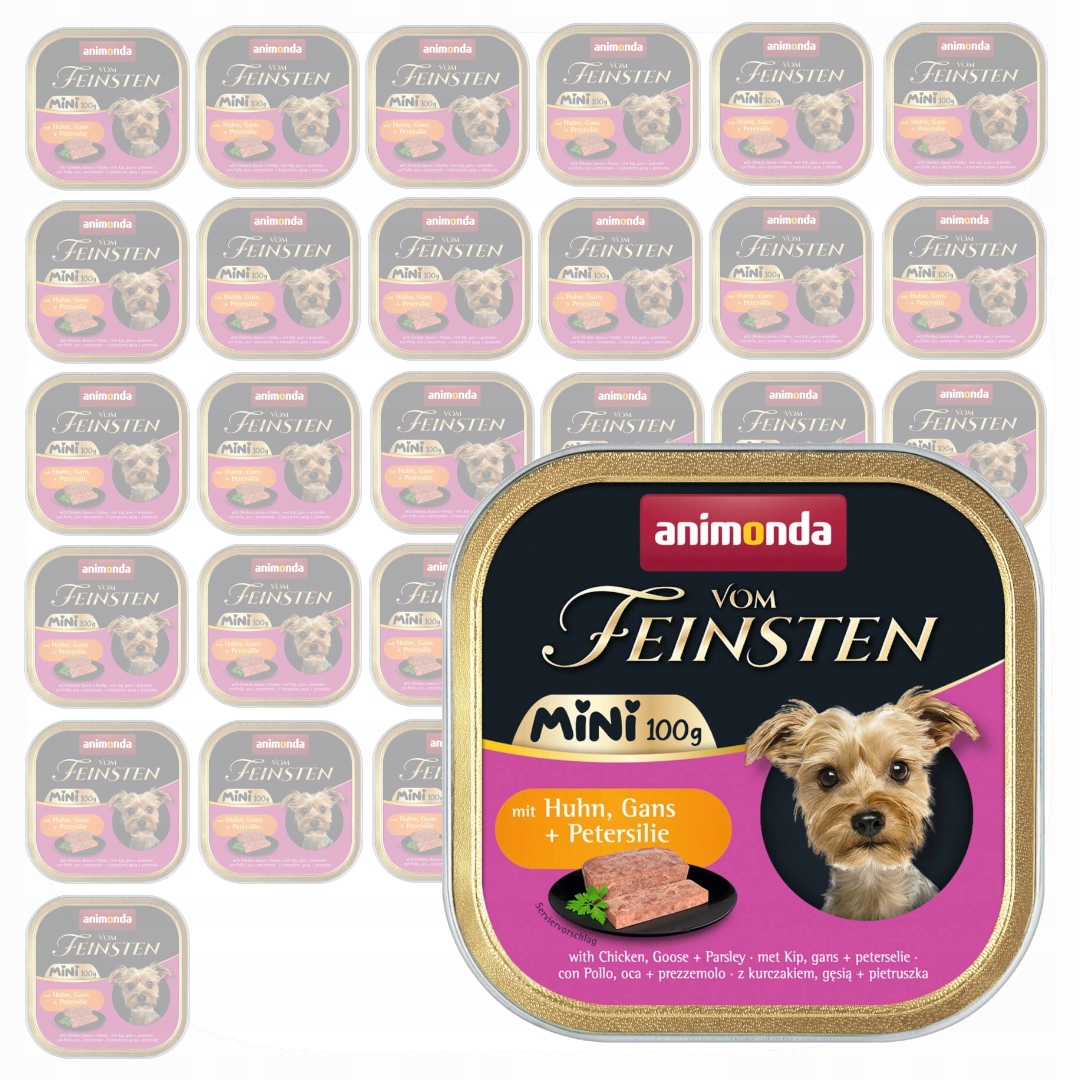 Levně Animonda Vom Feinsten Mini 32x100g Vlhké Krmivo pro psy Kuřecí husa