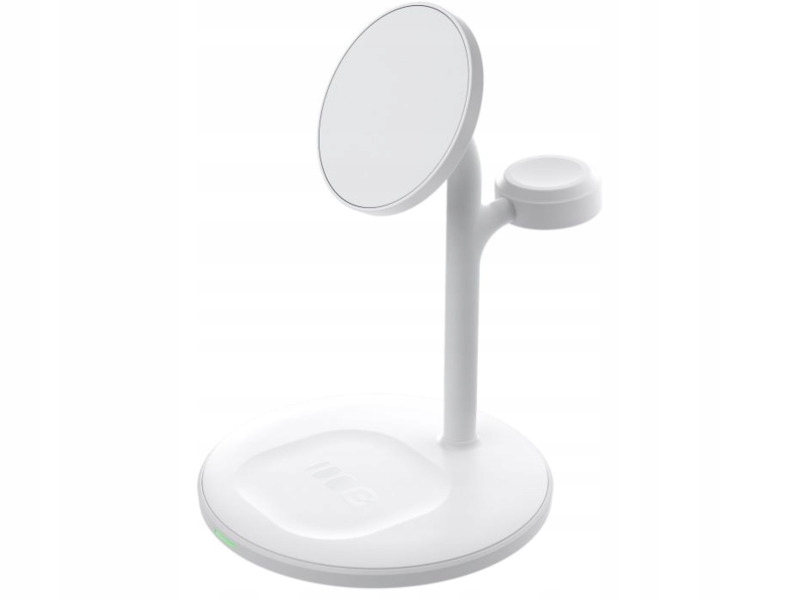 Ładowarka indukcyjna Green Cell MagScape 3w1 MagSafe 15W Biały