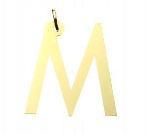 

Literka "M" Zawieszka Złota 585 Duża 3cm