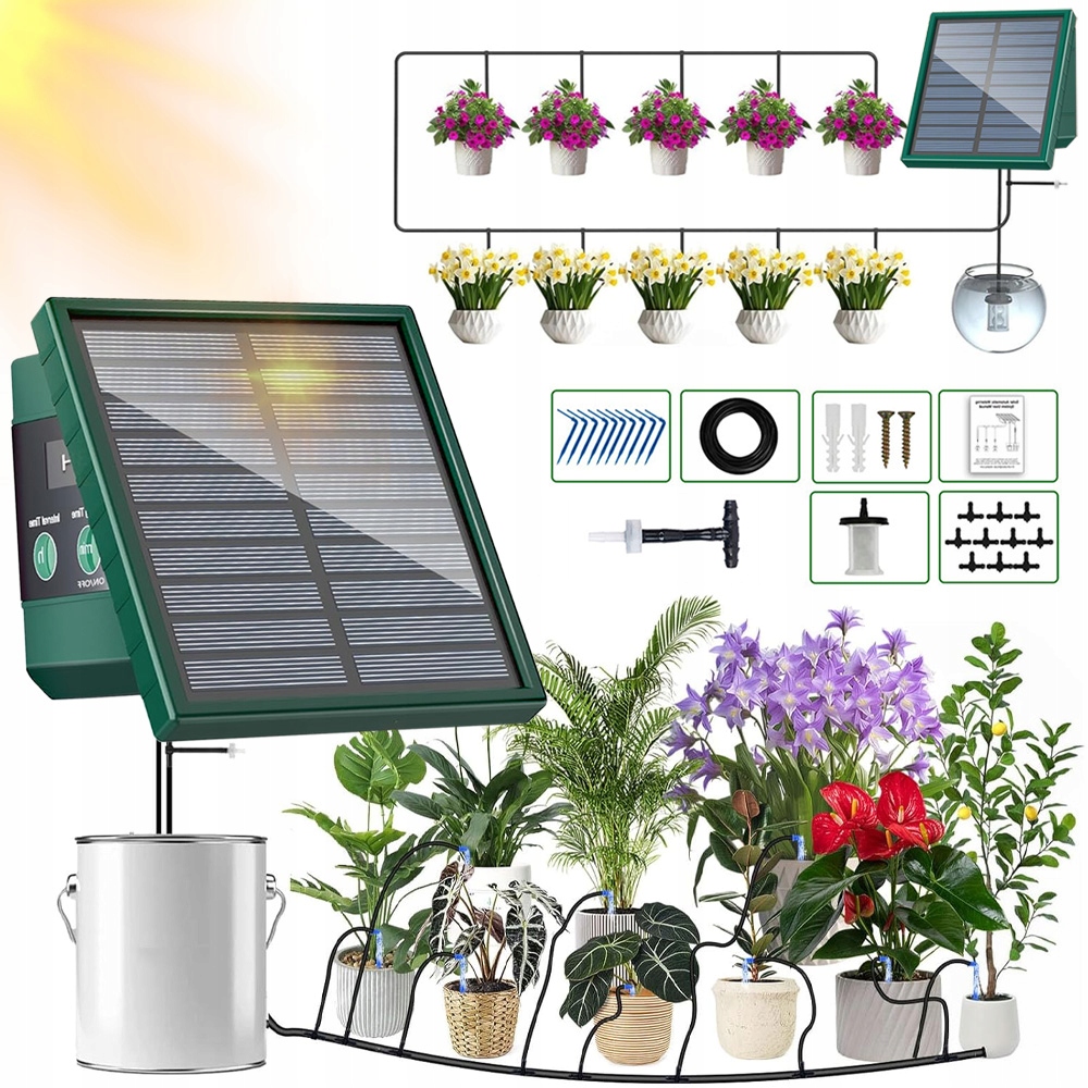 Solární Zavlažovací Systém Automatické Zavlažování Pro Rostliny Sada 10 Režimů