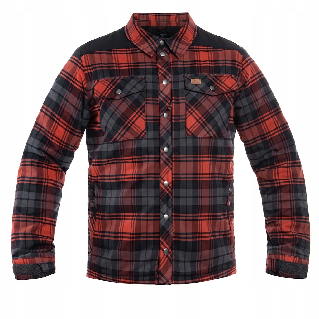 Košile Helikon-Tex Winter Warden s dlouhým rukávem kostkovaná Slate Crimson XXL