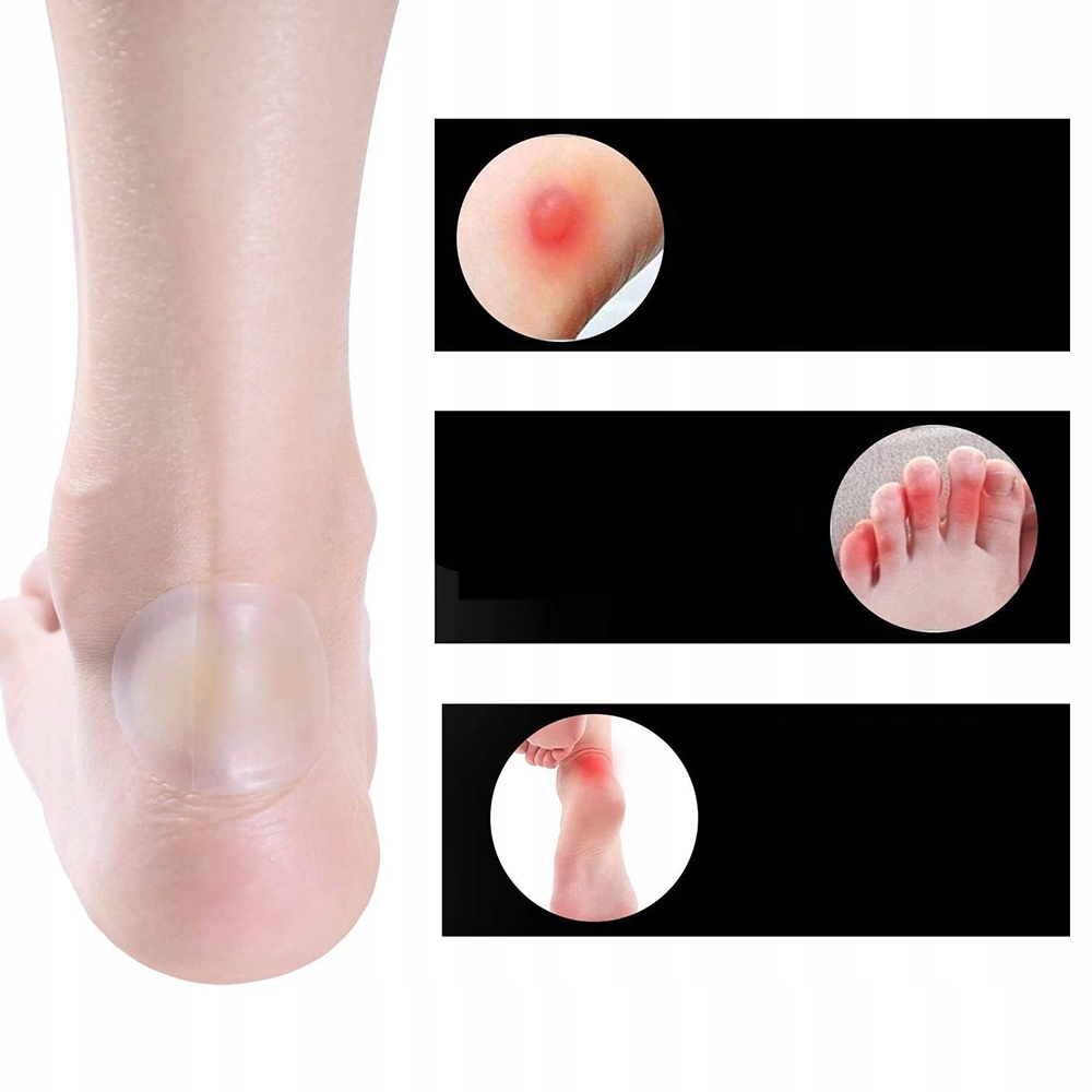 PODPIĘTKI ŻELOWE NAKŁADKI NA PIĘTY PLASTRY HYDROŻELOWE PRZYJAZNE SKÓRY *15 Model Skin-Friendly