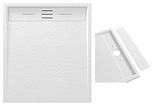 Sprchová Vanička Obdélníková Kompozit 90 x 80 CM Bílá Viva