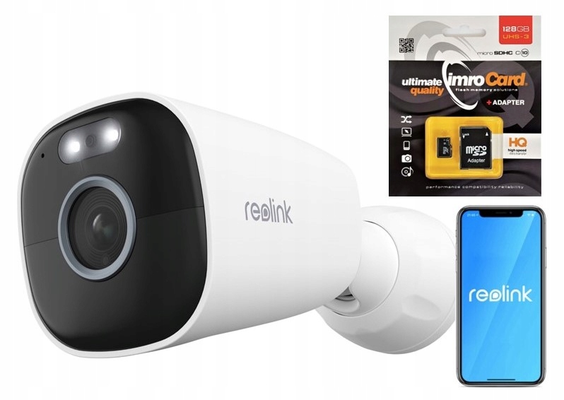 Kamera Reolink Argus série B340 5MP 2K Hd akumulátor 128GB Karta