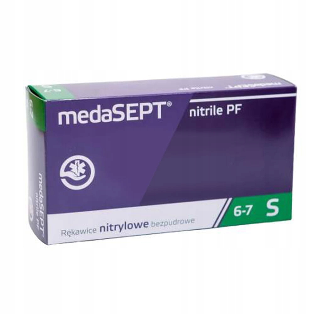 

Rękawiczki Nitryl Bezpudrowe S Medisept Pf 200szt
