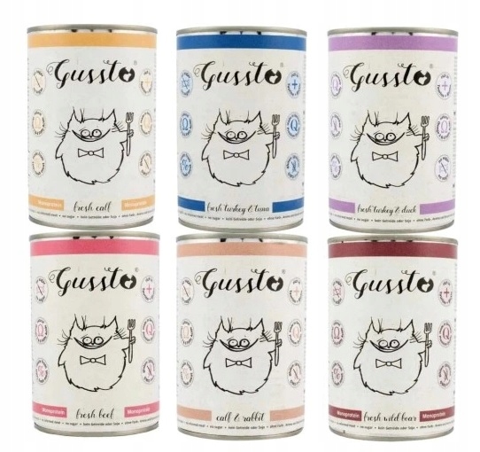 Gussto mix smaków karma premium 6x400g