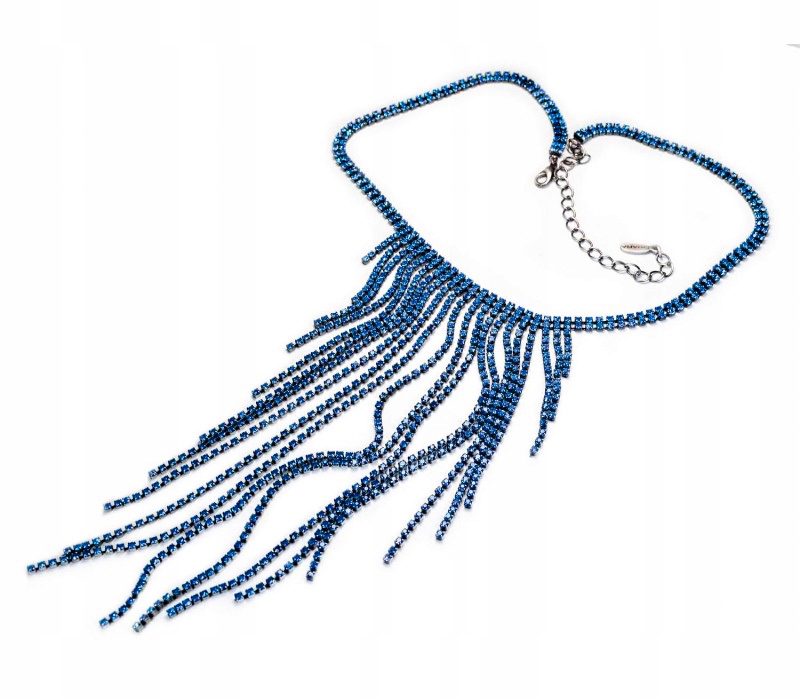 Kolia Křišťálový náhrdelník Modré Zirkony Originální český Jablonex