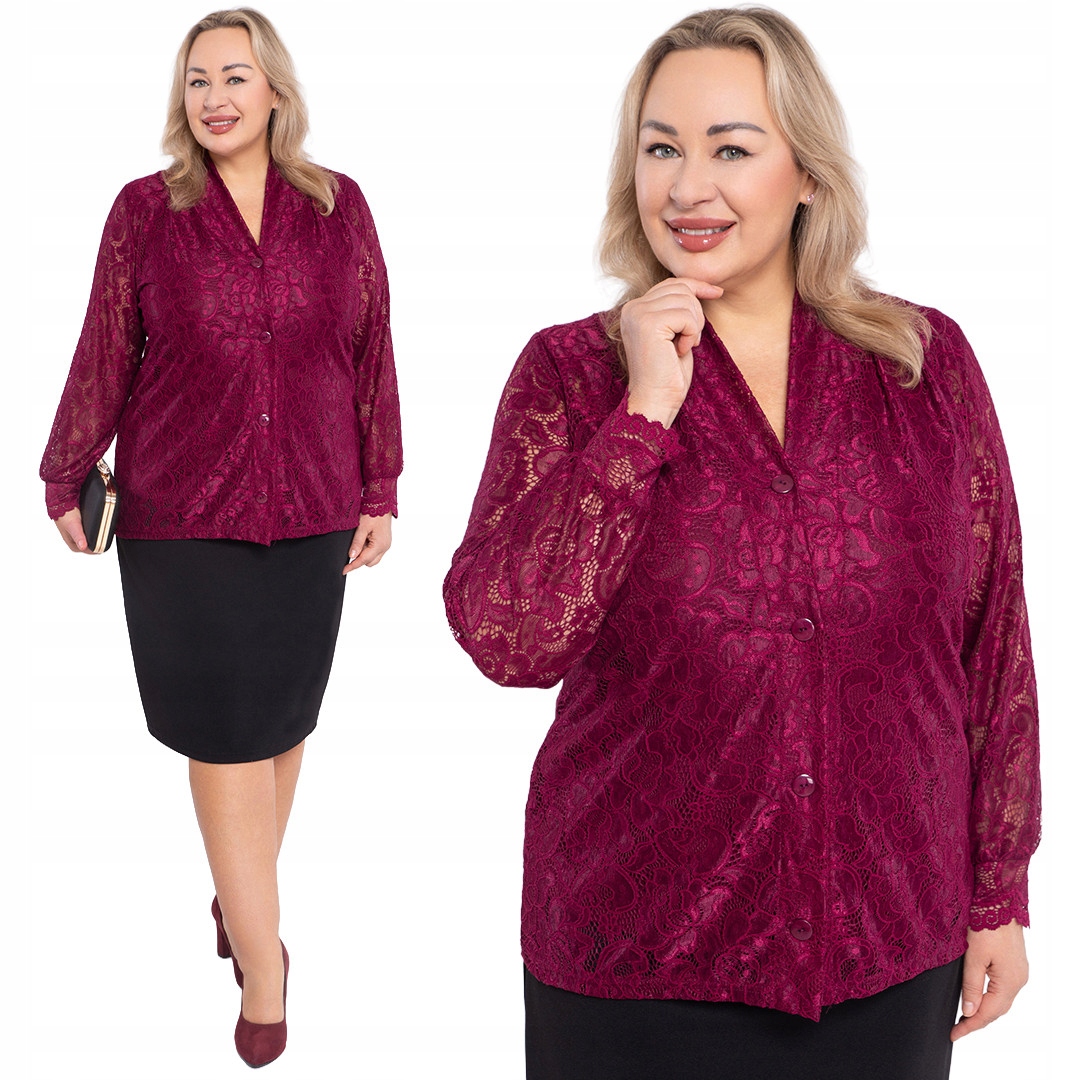 Bordó krajková košile 60