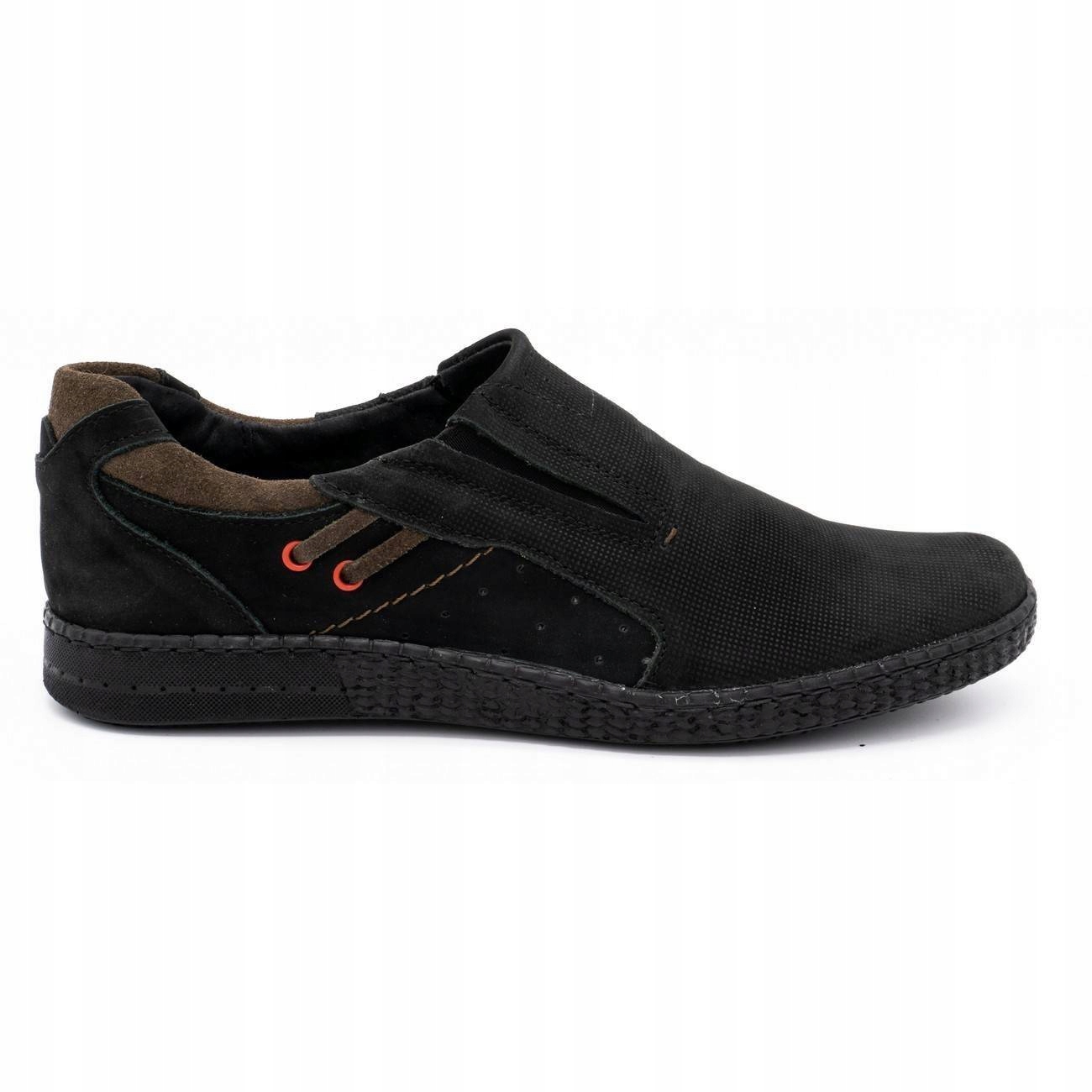 

Buty Męskie Slip On Skóra Polskie 862L Czarny 43