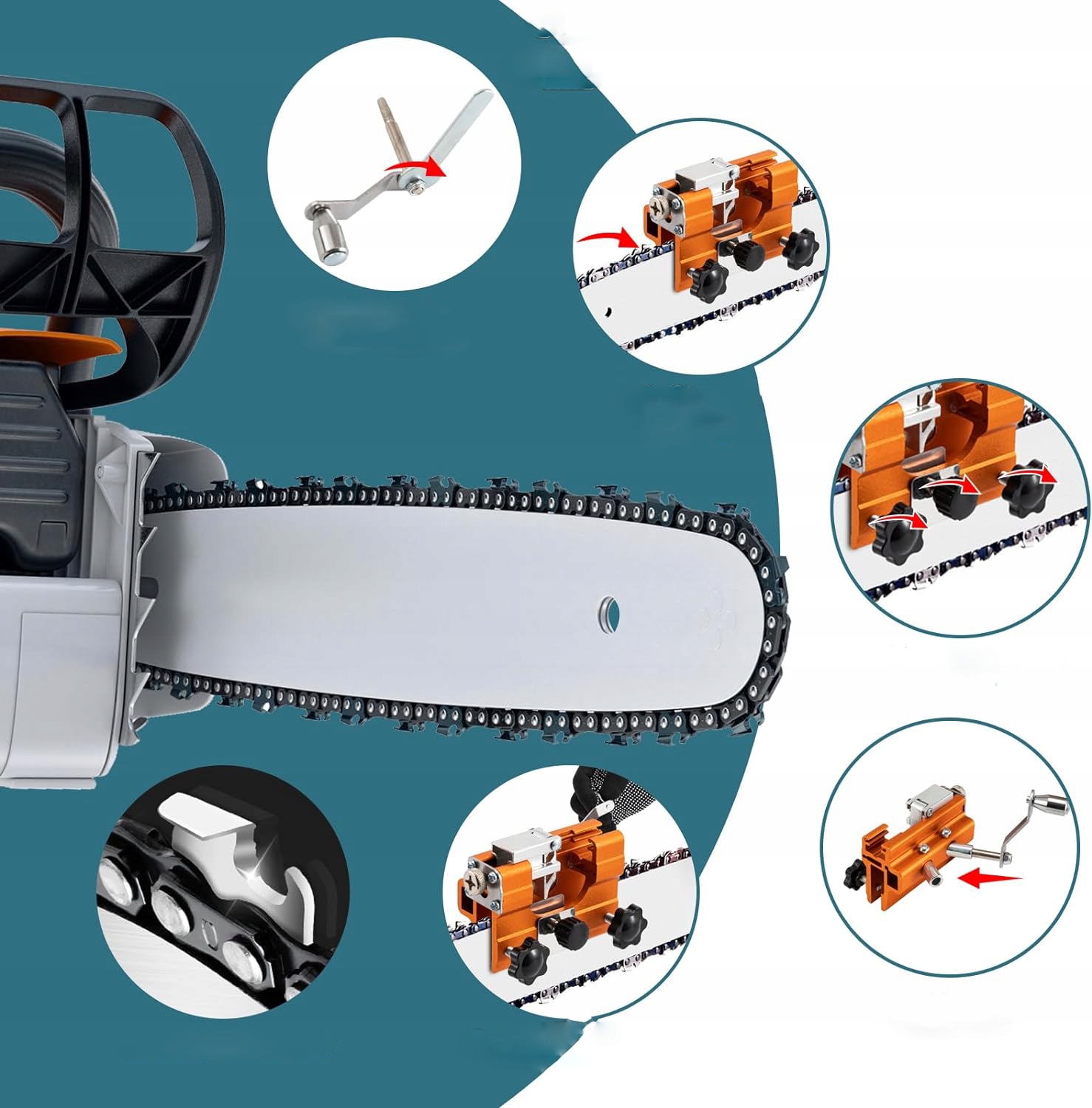 OSTRZAŁKA ŁAŃCUCHÓW ŁAŃCUCHA PIŁY SPALINOWEJ PILARKI RĘCZNA OSEŁKA Kod producenta ręczna ostrzałka do pił łańcuchowych