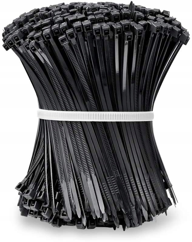 1000x TRYTYTKI OPASKI ZACISKOWE TRYTKI OPASKI KABLOWE CZARNE 2,5x200 mm