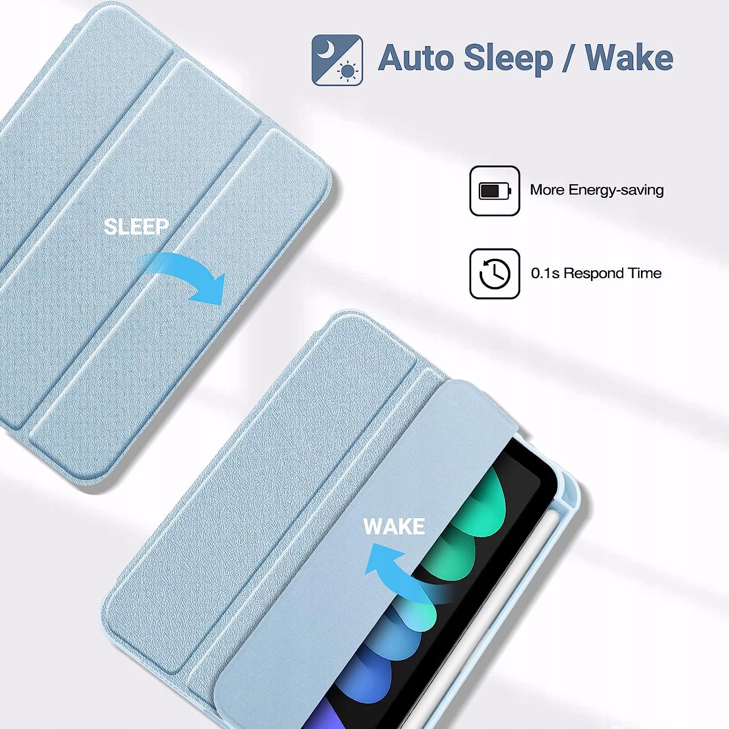 Etui z klapką do iPad Mini 6 niebieski ProCase Kolor niebieski