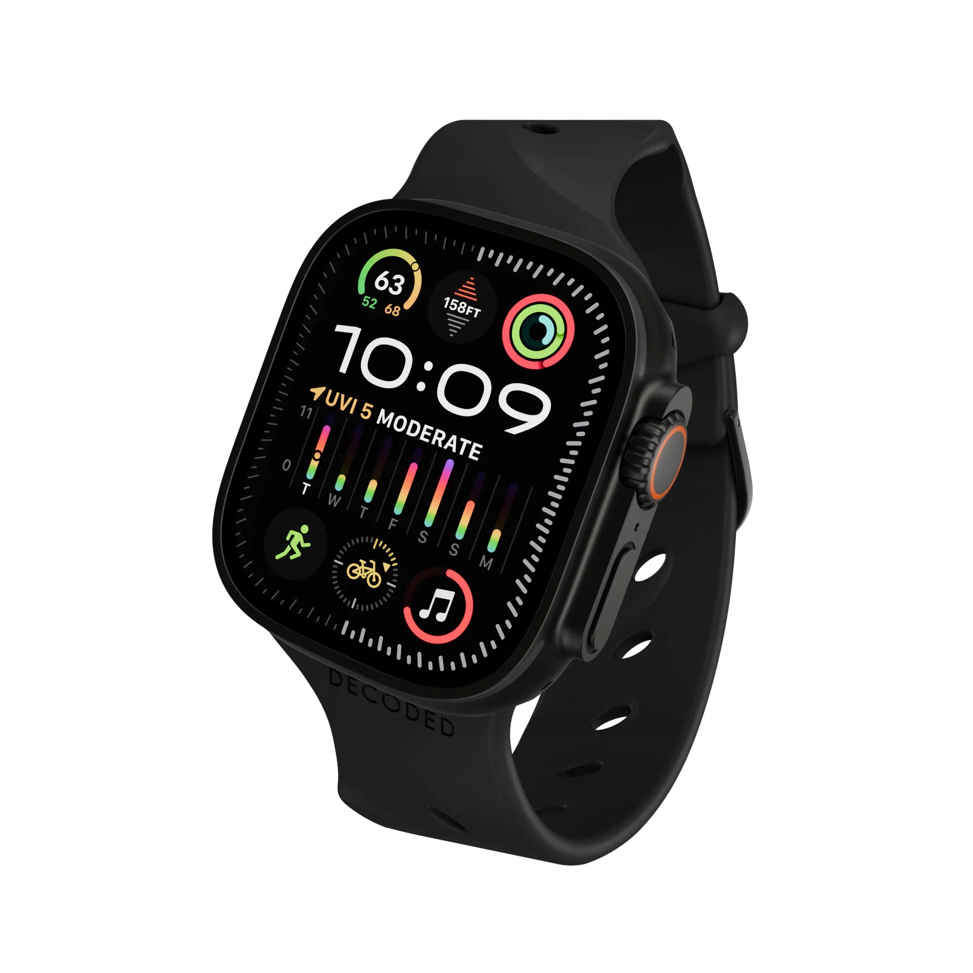 Decoded silikonový řemínek pro Apple Watch 4/5/6/7/8/9/SE/10/11 40/41/42 mm